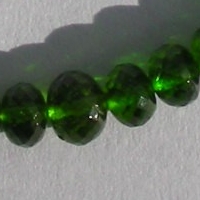wholesale Chrome Diopside  Faceted Rondelle