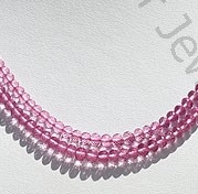 Pink Topaz Gemstone Faceted Rondelles