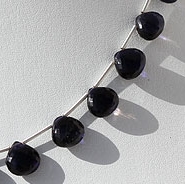 Iolite Gemstone Heart Briolette