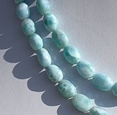Larimar Gemstone Oval Faceted
