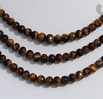Tiger Eye Faceted Rondelles