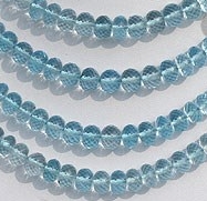 Blue Topaz Gemstone  Faceted Rondelle