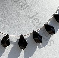 Black Spinel Gemstone Twisted Tear Drops