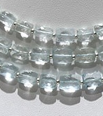 Aquamarine Gemstone  Faceted Rectangles