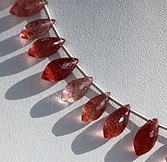 Strawberry Quartz Chandelier Briolette