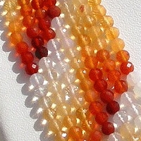 Mexican Fire Opal  Gemstone  Faceted Rounds