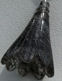 Black Rutilated Quartz Tulip Flower Beads