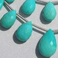 Sleeping Beauty Turquoise Flat Pear Briolette