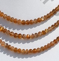 Golden Moonstone Faceted Rondelle
