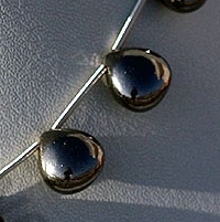 Pyrite Beads  Heart Plain