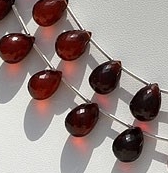 Spessartite Gemstone  Tear Drops Briolette