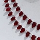 Ruby Gemstone Carved Leaf