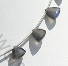 Labradorite Blue Fire Trilliant Cut Beads