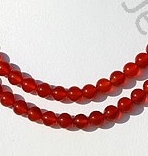 Carnelian Gemstone Plain Round Beads