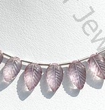 Pink Amethyst Carved Leaf