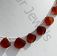 Spessartite Gemstone Twisted Heart Briolette