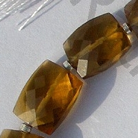 Cognac Quartz  Faceted Rectangles