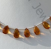 Citrine Gemstone  Flat Pear Briolette