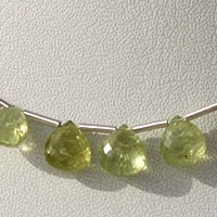 Grossular Garnet  Heart Briolette