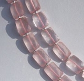 Rose Quartz Gemstone  Faceted Rectangles