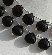 Smoky Quartz Gemstone  Heart Briolette