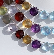 Semi Precious Gemstone Concave Cut Heart