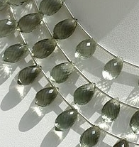 8 inch strand Green Amethyst Gemstone Chandelier Briolette