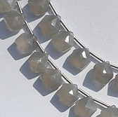 Grey Moonstone Polygon Diamond Cut