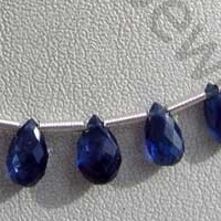 Sapphire Gemstone Flat Pear Briolette
