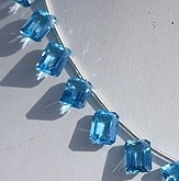 16 inch strand Blue Topaz Gemstone Octagons