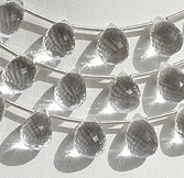 White Topaz Gemstone Tear Drops Briolette