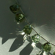 Green Amethyst Gemstone faceted Chestnut