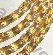 Citrine Gemstone Faceted Rectangle