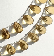Honey Quartz  Tear Drops Briolette