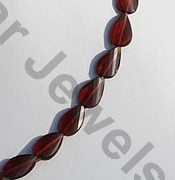 Spessartite Gemstone Twisted Flat Pear