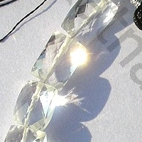 White Topaz Gemstone Faceted Rectangles