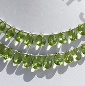 Peridot Gemstone Beads  Concave Cut Pan