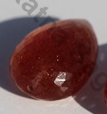 Strawberry Quartz Half Drilled Gemstones