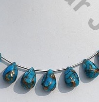 Turquoise Gemstone Tear Drops Briolette