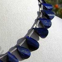 Lapis Gemstone Twisted Flat Pear