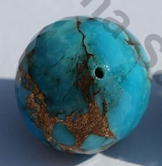 Turquoise Half Drilled Gemstone
