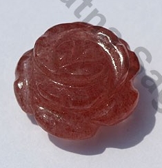 Strawberry Quartz Half Drilled Gemstones