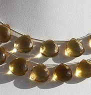 Honey Quartz Heart Briolette