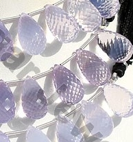 Lavender Quartz Concave Cut Drop