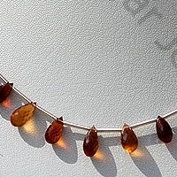 Hessonite Garnet  Tear Drops Briolette