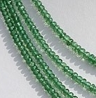 Tsavorite Gemstone Faceted Rondelle