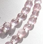 Rose Quartz Faceted Coin