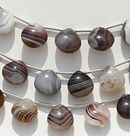 wholesale Botswana Agate Gemstone Heart Plain
