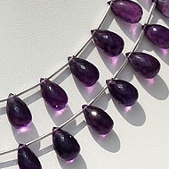Amethyst Gemstone Tear Drops Briolette