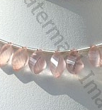 Rose Quartz Twisted Tear drops